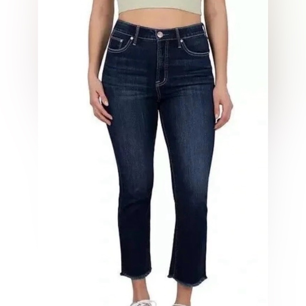 Seven7 High Rise Frayed Hem Jeans - Picture 1 of 6